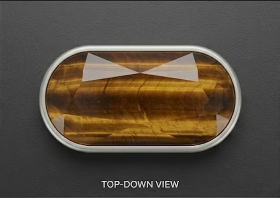 Natural Tiger Eye Stone EDC Fidget Slider