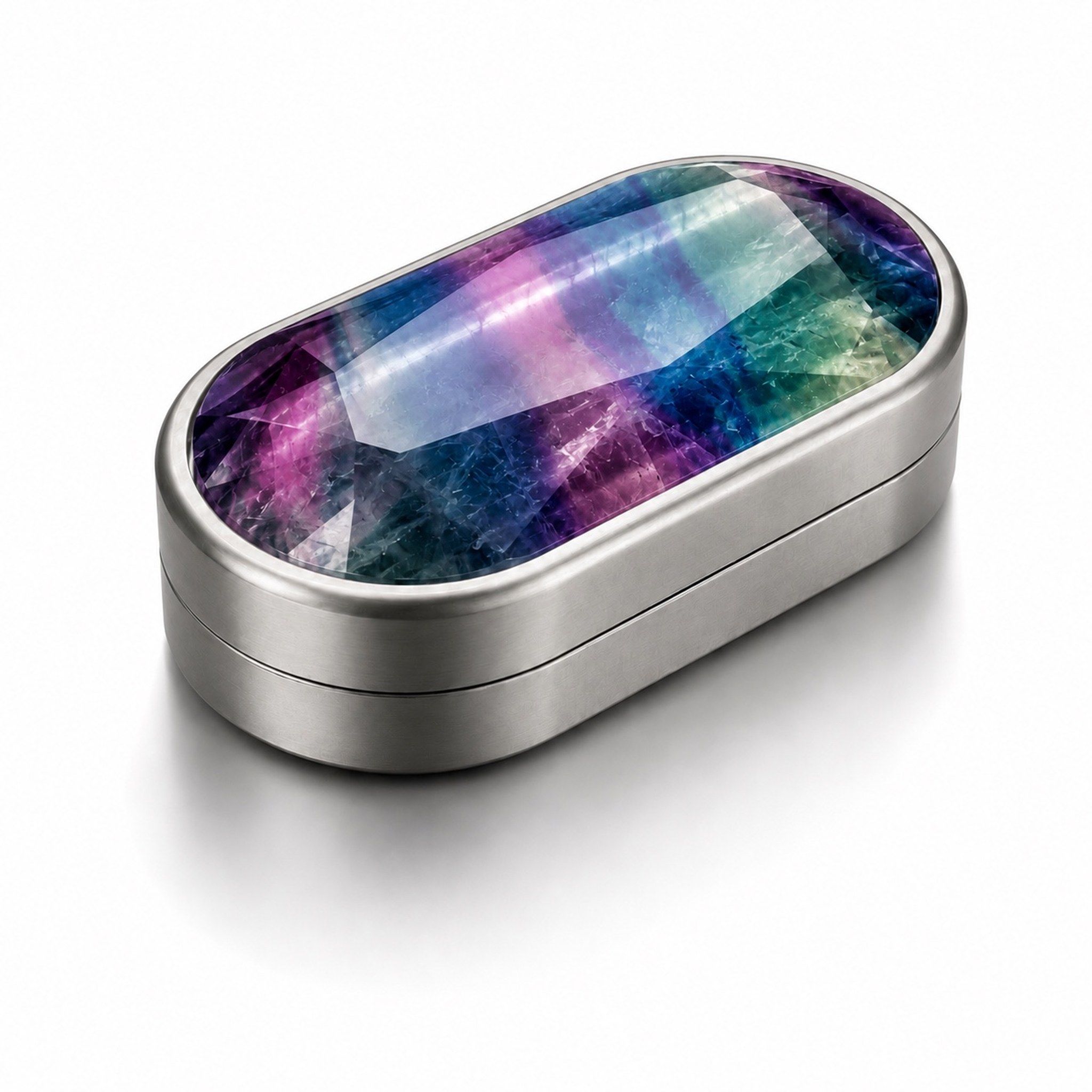 Natural Rainbow Fluorite EDC Fidget Slider