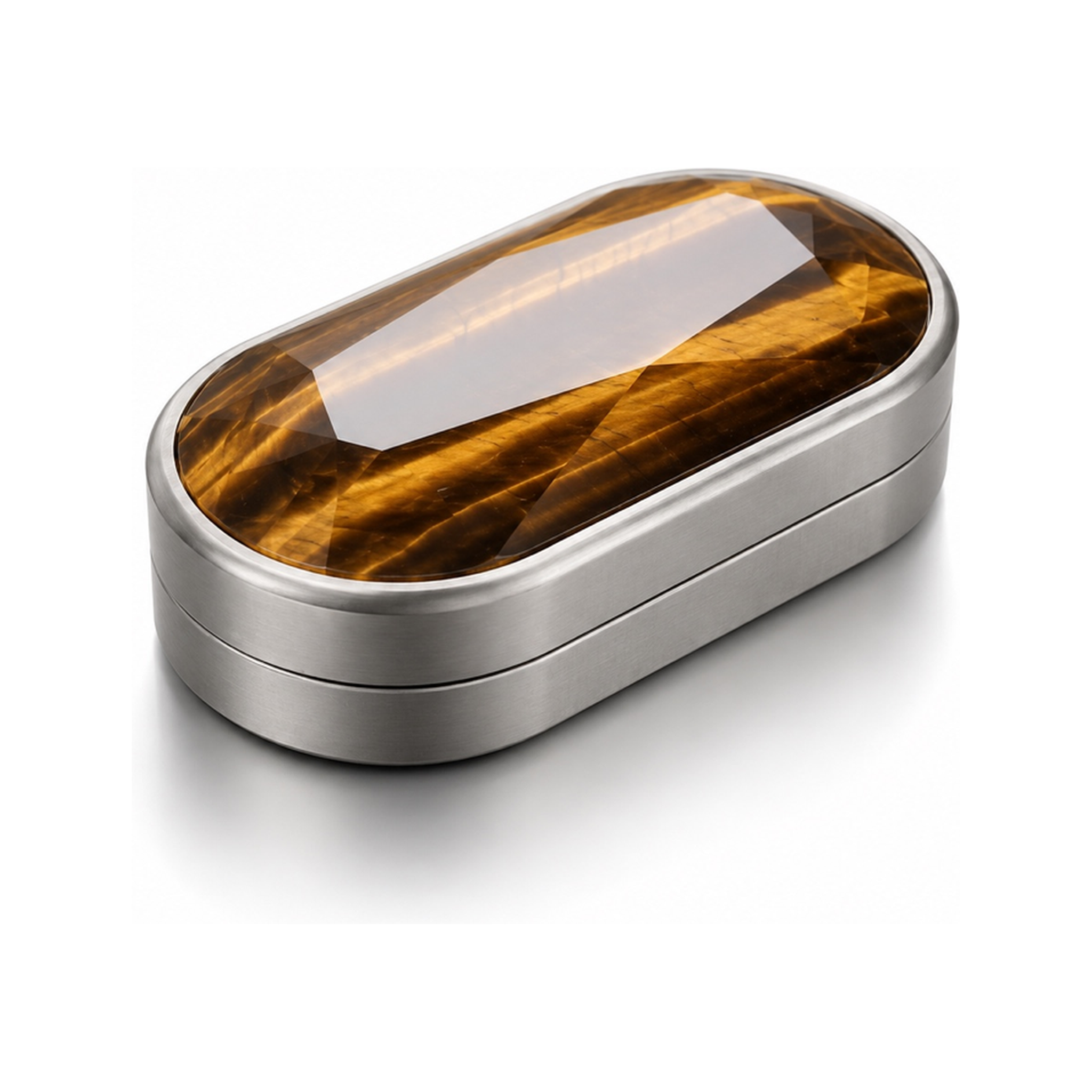 Natural Tiger Eye Stone EDC Fidget Slider
